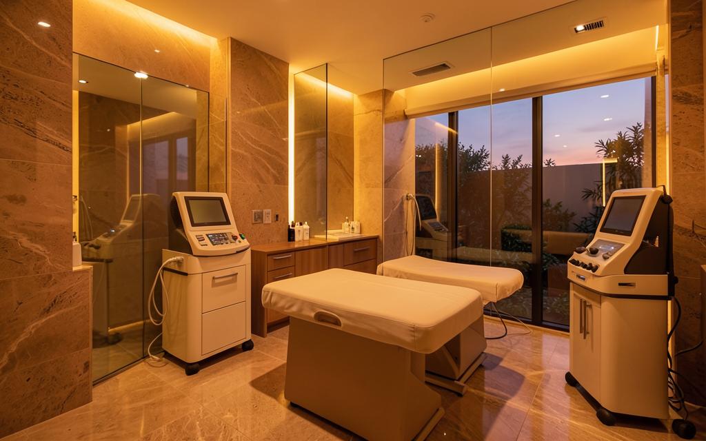 Private treatment room at Luna's Glow Aesthetic